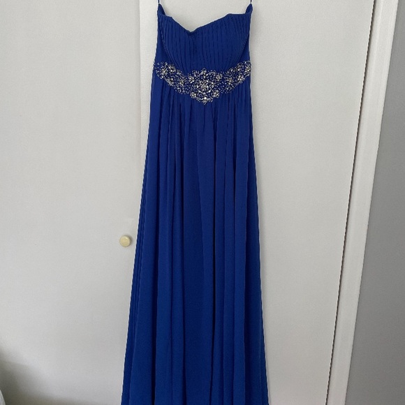 Fiesta Fashion -A-Line Royal Blue Formal Dress -XS - Picture 4 of 10